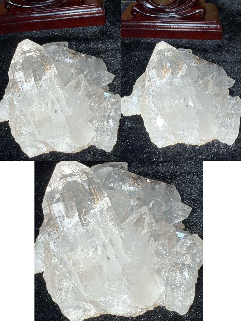 特注手彫台座 最高品質ヒマラヤ山脈ガネーシュヒマール水晶クラスター クローライト