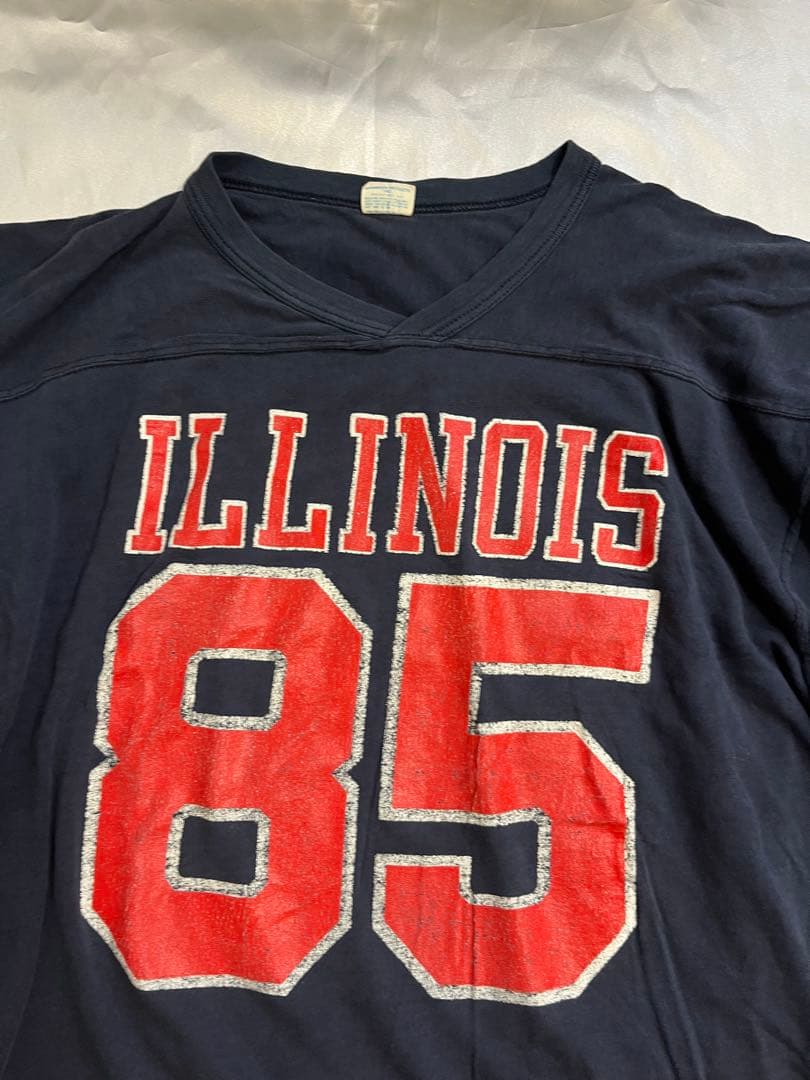 希少　ビッグサイズ　チャンピオン　70S バータグ　フットボールT　Vネック