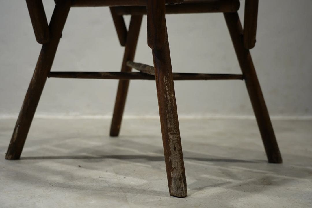 フランスアンティーク　1800年代初期　古木　アームチェア　アート