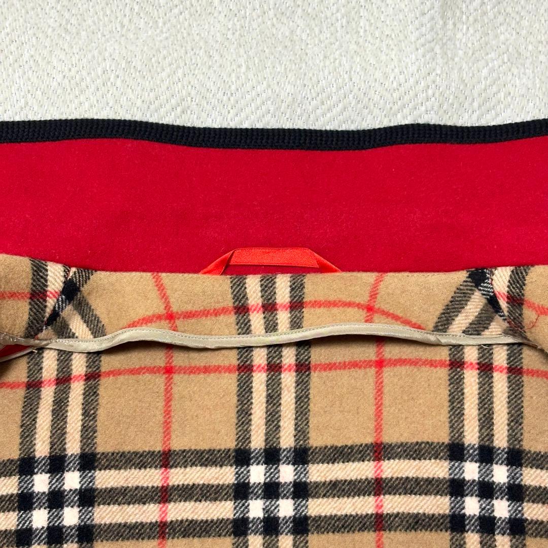 専用　BURBERRY バーバリー カシミヤ ウール ノバチェック コート 赤