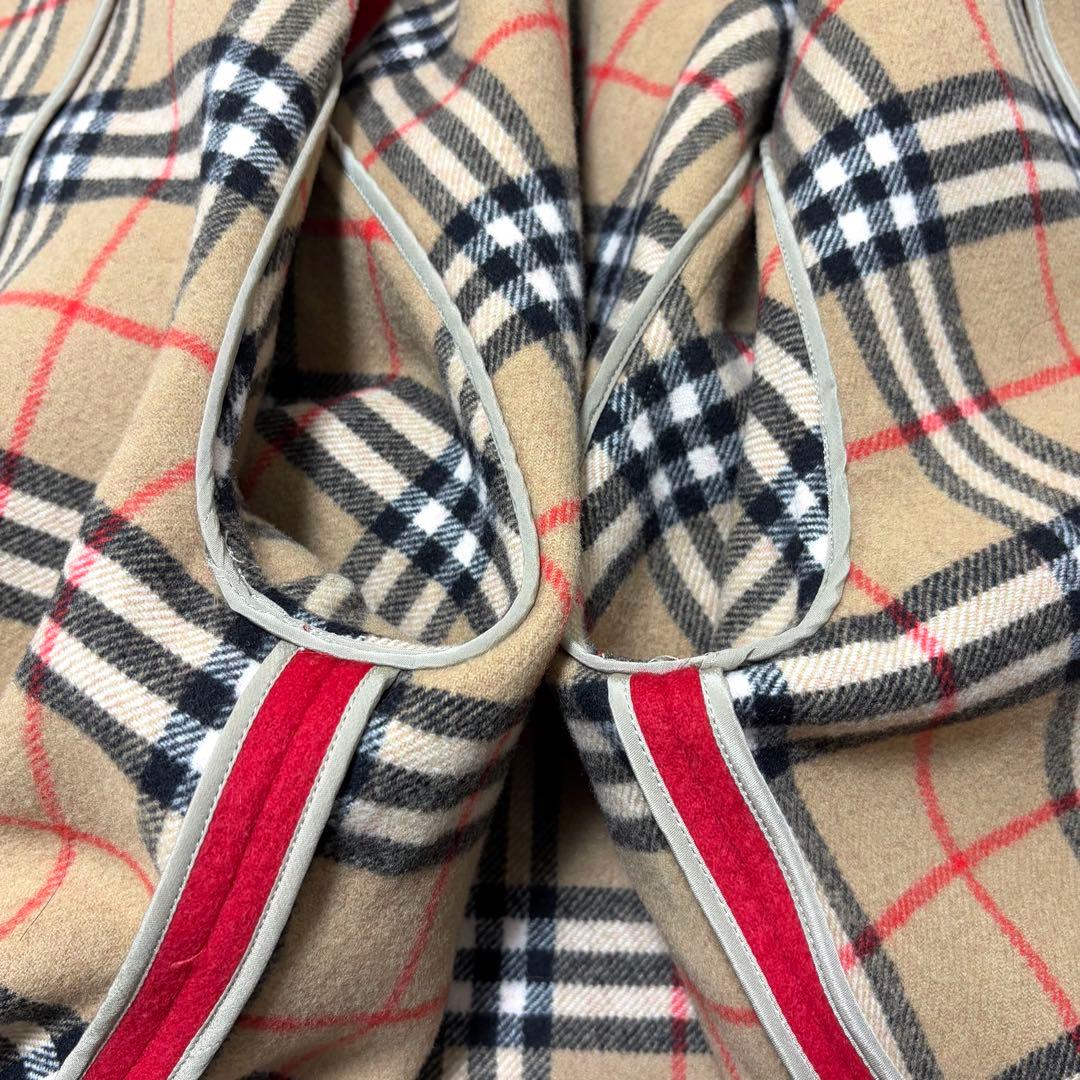 専用　BURBERRY バーバリー カシミヤ ウール ノバチェック コート 赤