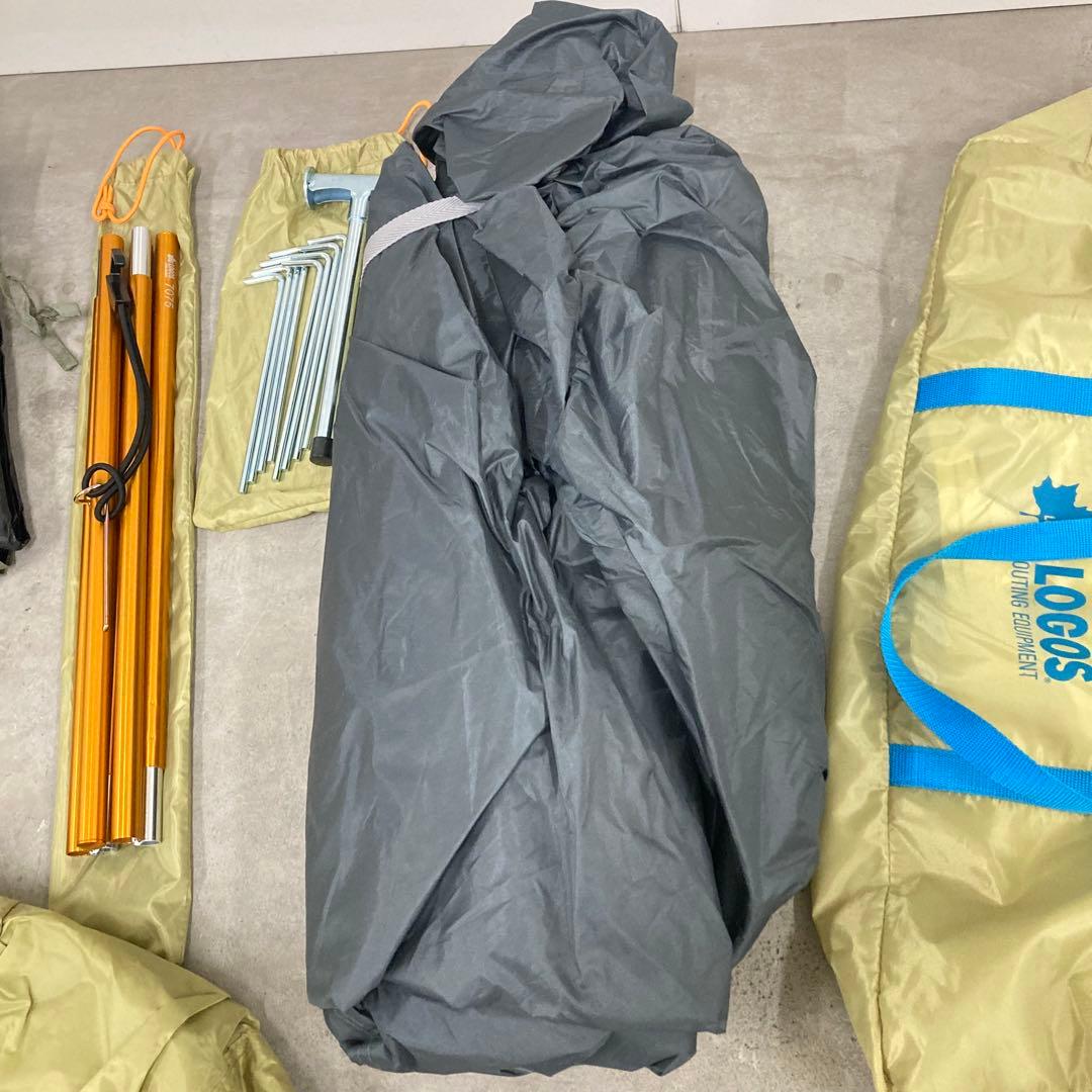 美品【LOGOS】Tepee 400 ワンポールテント＆グランドシートセット