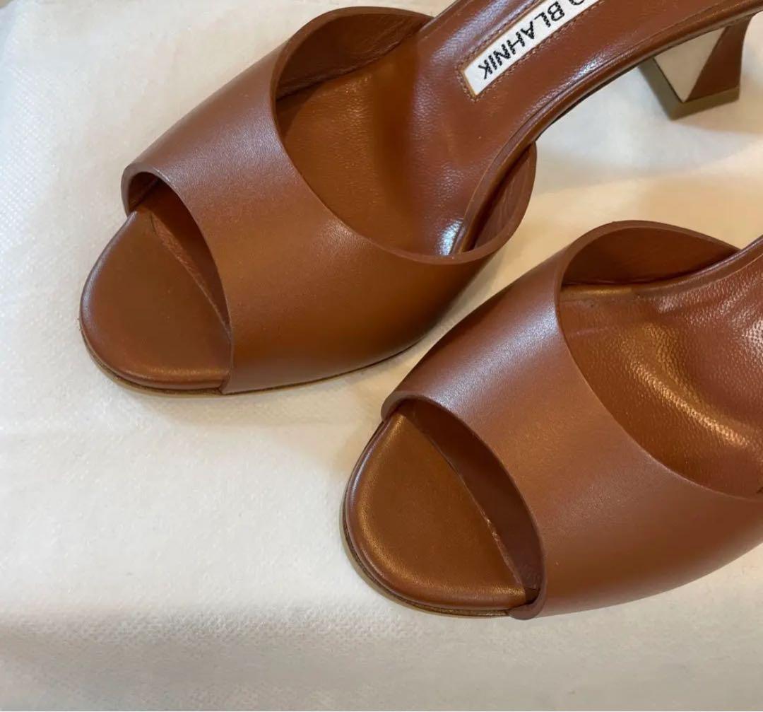 MANOLO BLAHNIK［未使用］希少 JADARONA ブラウンミュール