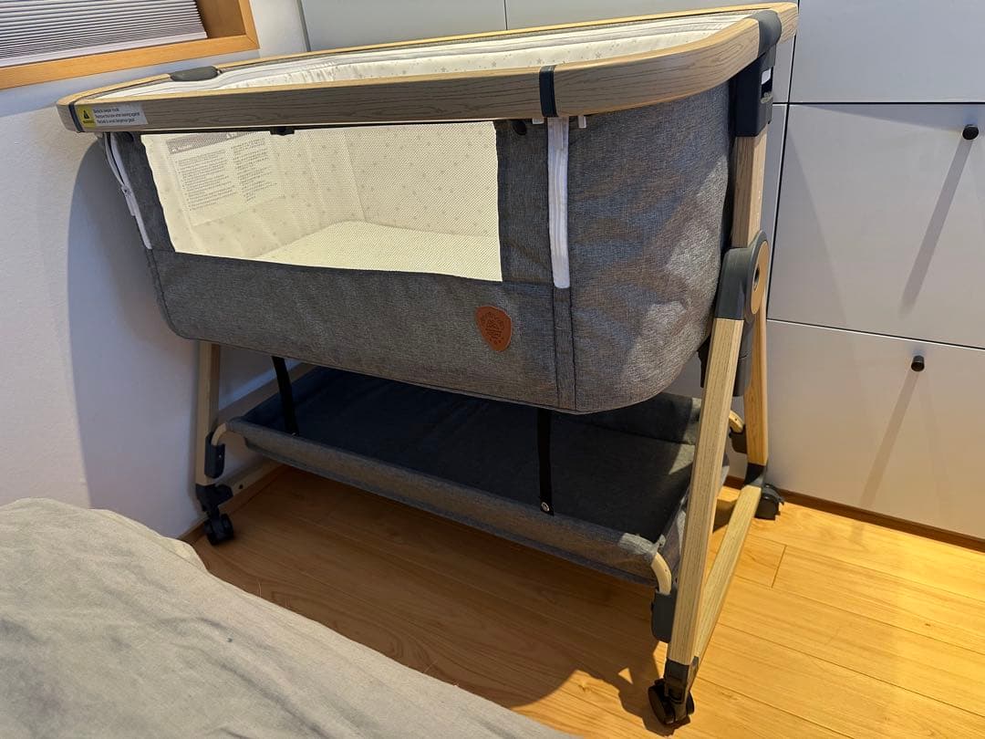 HZDMJ 2022型ベビーベッド　グレ