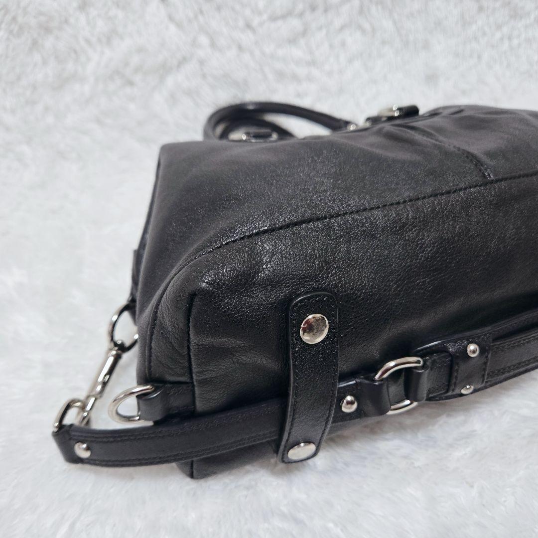 COACH マディソン アシュレイ 2WAY 黒 レザー ショルダー ボストン