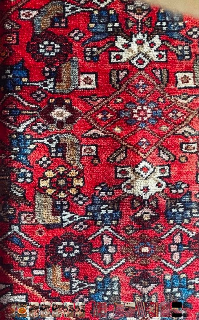 155×82〜90 アフガニスタン バルーチ族 手織りヴィンテージラグ 花と鳥