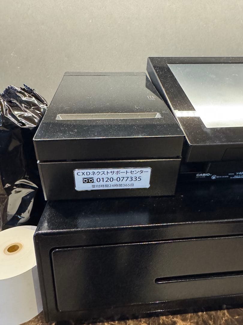 人気の黒　Androidカシオv-r200インボイスレジスター