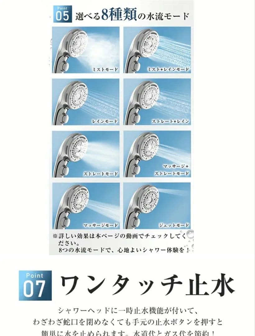 シャワーヘッド・マイクロナノバブル20億9800万美容泡