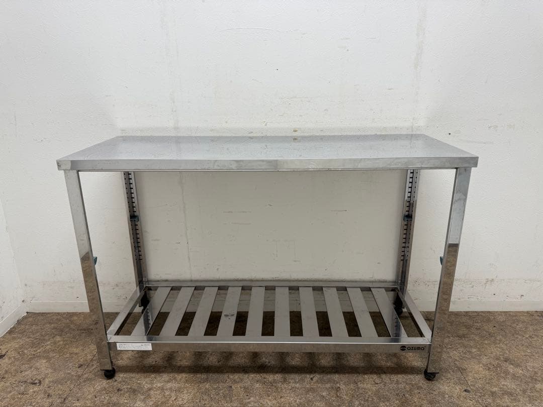 アズマ　ステンレス　作業台　２段スノコ　厨房　W１２００ｘD４５０ｘH８００ｍｍ