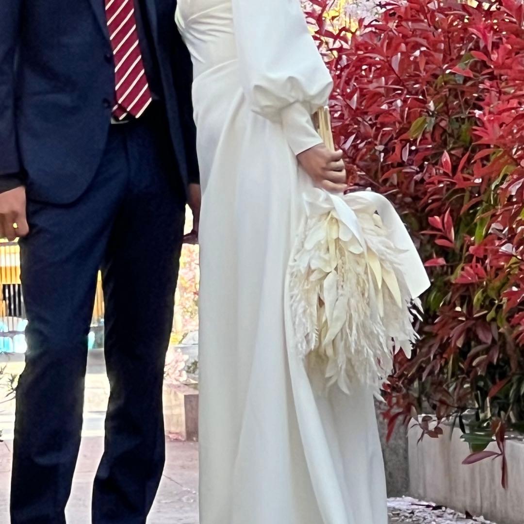 ウェディング ブーケ ホワイト アーティフィシャルフラワー 造花 クラッチブーケ