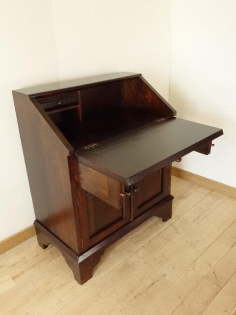 民芸家具　ライティングビューロー　再塗装済　ＵＳＥＤ