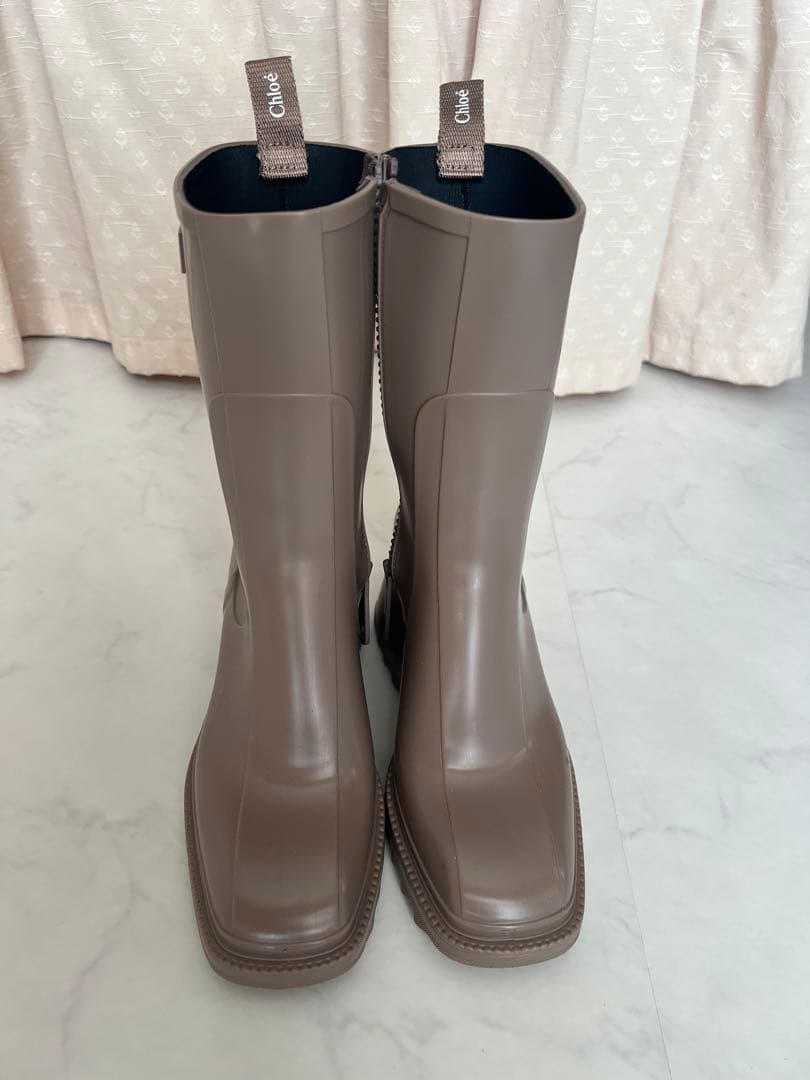 【美品】Chloe Betty レインブーツ ベージュ 長靴