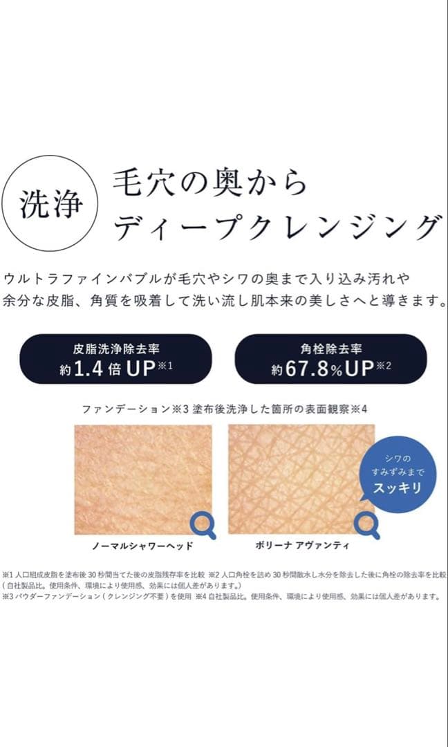 Bollina Avanti シャワーヘッド ウルトラファインバブル（美品）