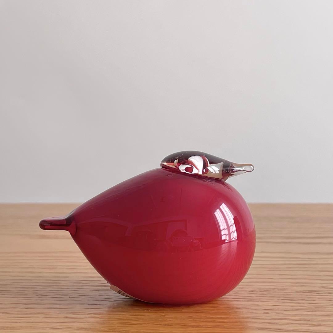 オイバ・トイッカ パフボール クランベリー レッド ガラスオブジェ イッタラ