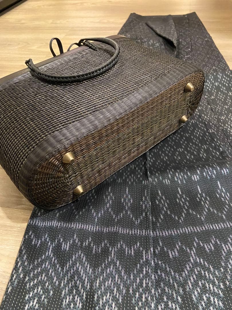 【新品】 タイ王室御用達　高級　プラニー工房　茶籠 竹　着物　かごバック 夏