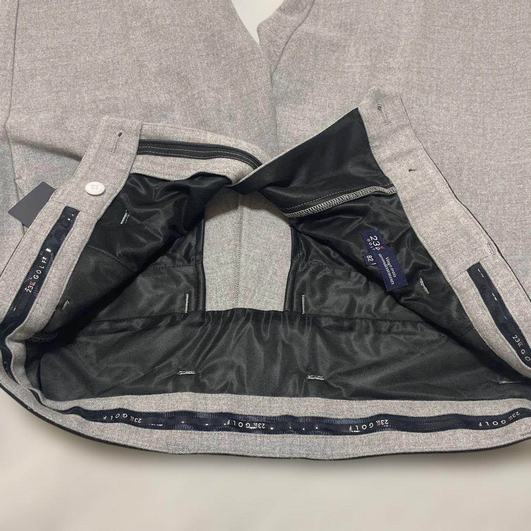 新品タグ付き 23区GOLF 23区ゴルフ グレー ゴルフパンツ L