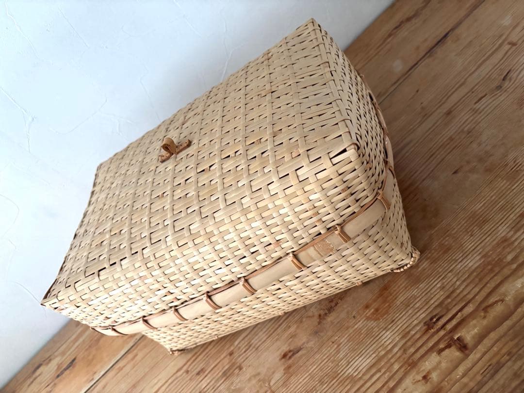 蓋付きバスケット　かご　つづら　行李　こおり　小
