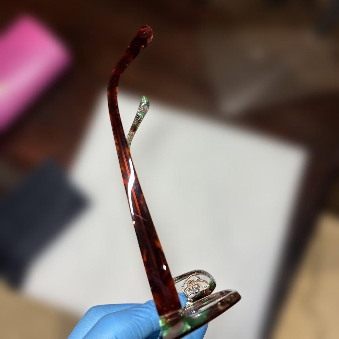 アイブレラ ブラウン　グリーン　サングラス 透明 軽量 EB-17　ケース付き②