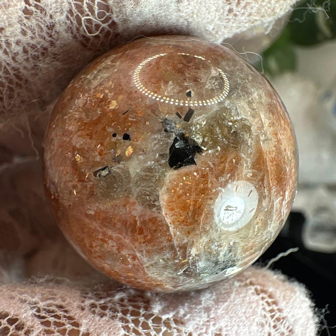 アルーシャサンストーン♡トルマリン♡スモーキー共生スフィアNo.2218