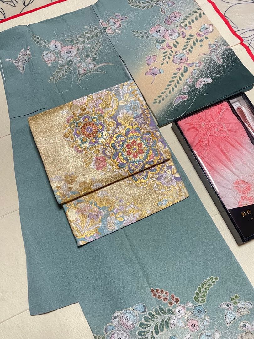 訪問着フルセット　辻ヶ花　金彩　絞り　正絹