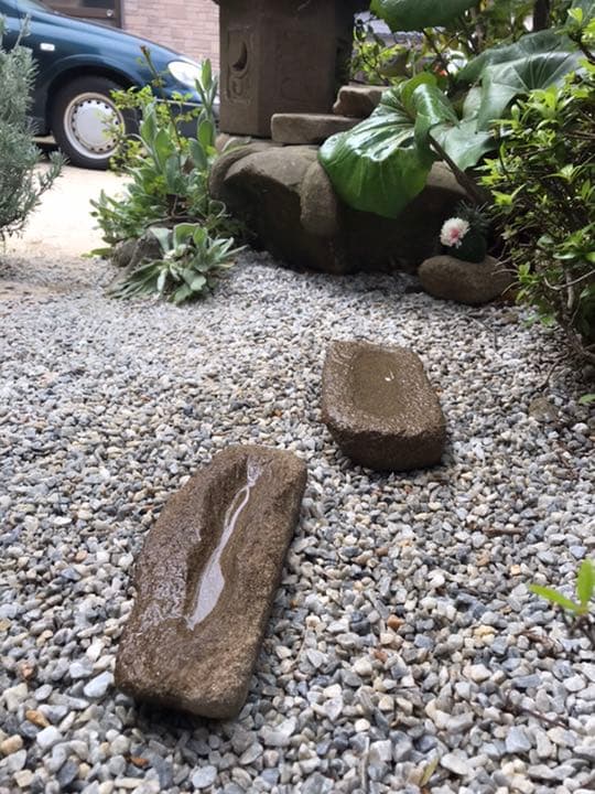 【鉢・寄せ植え鉢・山野草鉢２個】飾り石オブジェ箱庭ガーデニング造園