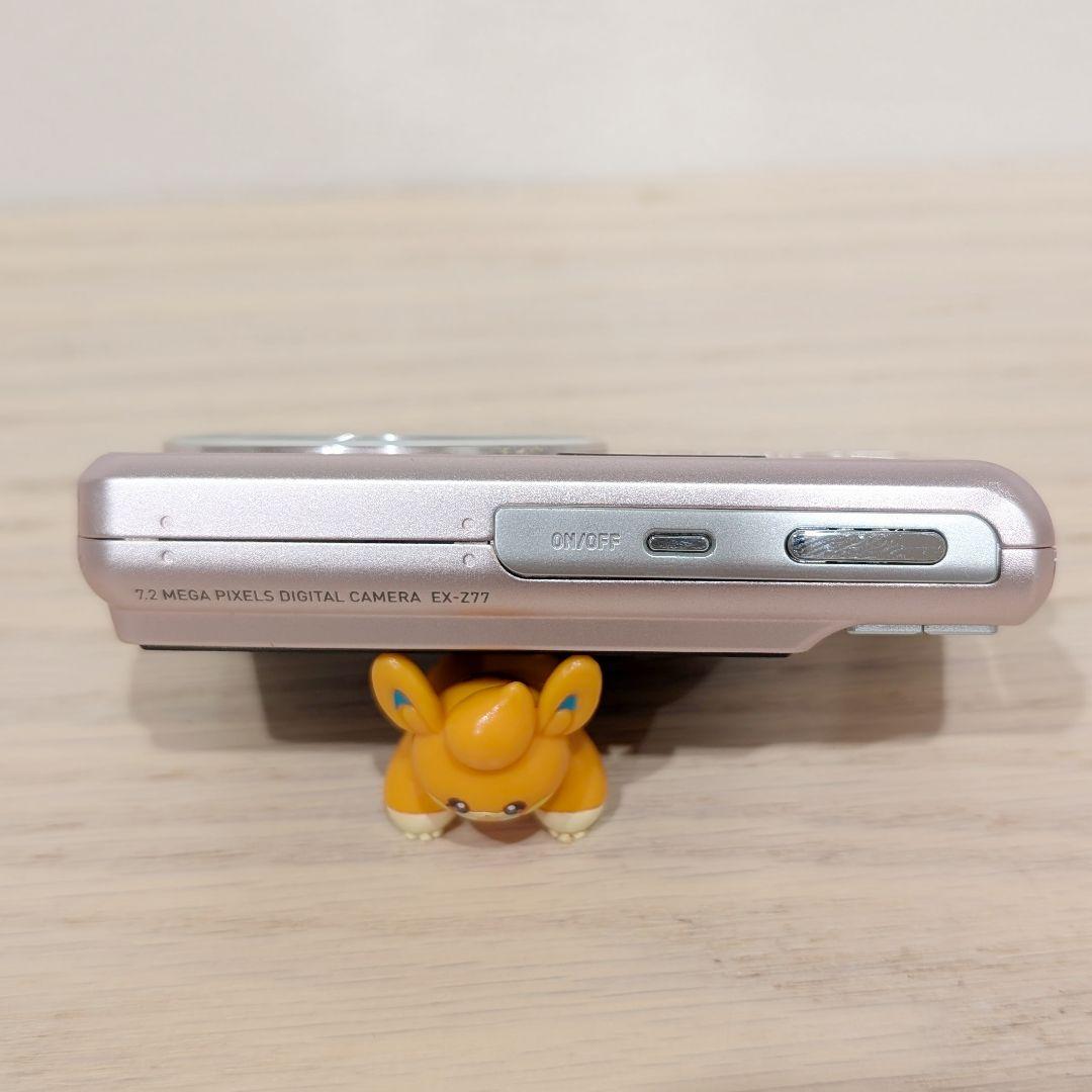 動作確認済 CASIO EXILIM EX-Z77 ピンク デジカメ 充電器あり
