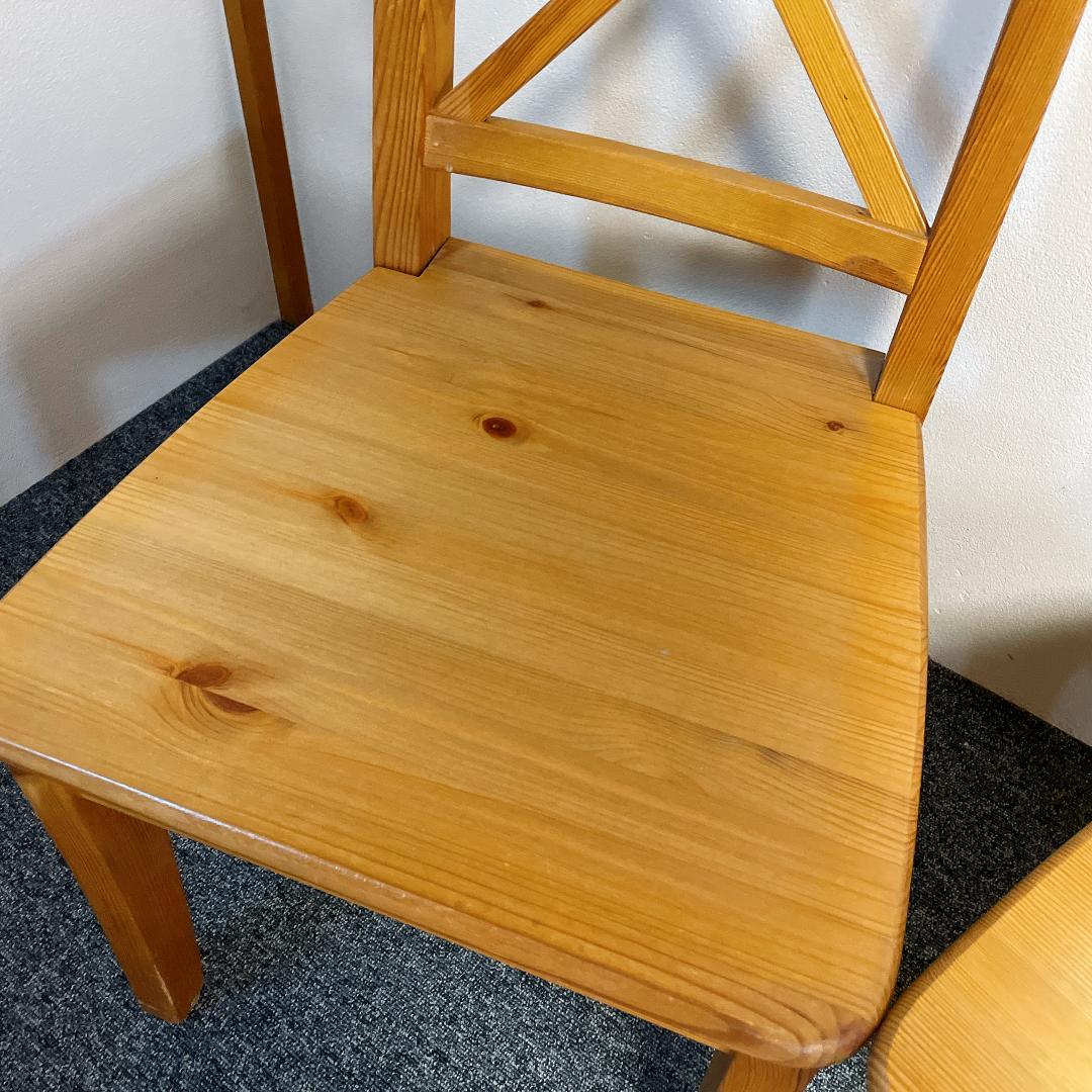 2脚セット IKEA イケア INGOLF インゴルフ チェア パイン材 天然木