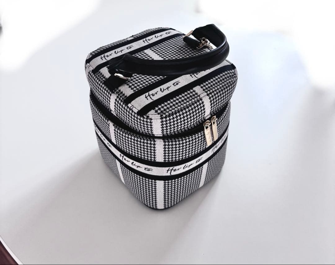 herlipto Jacquard Vanity Bag シルバー バニティ