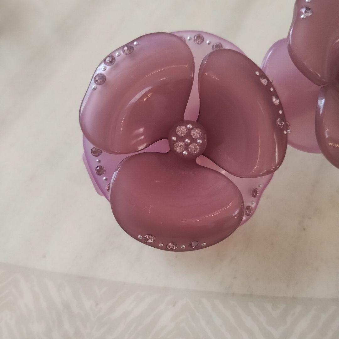 ②ー1 入手困難➠➠アレクサンドルドゥパリスワロフスキーパープル双子カメリア