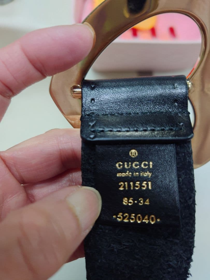 専用です。GUCCI ハート型バックル 黒ベルト