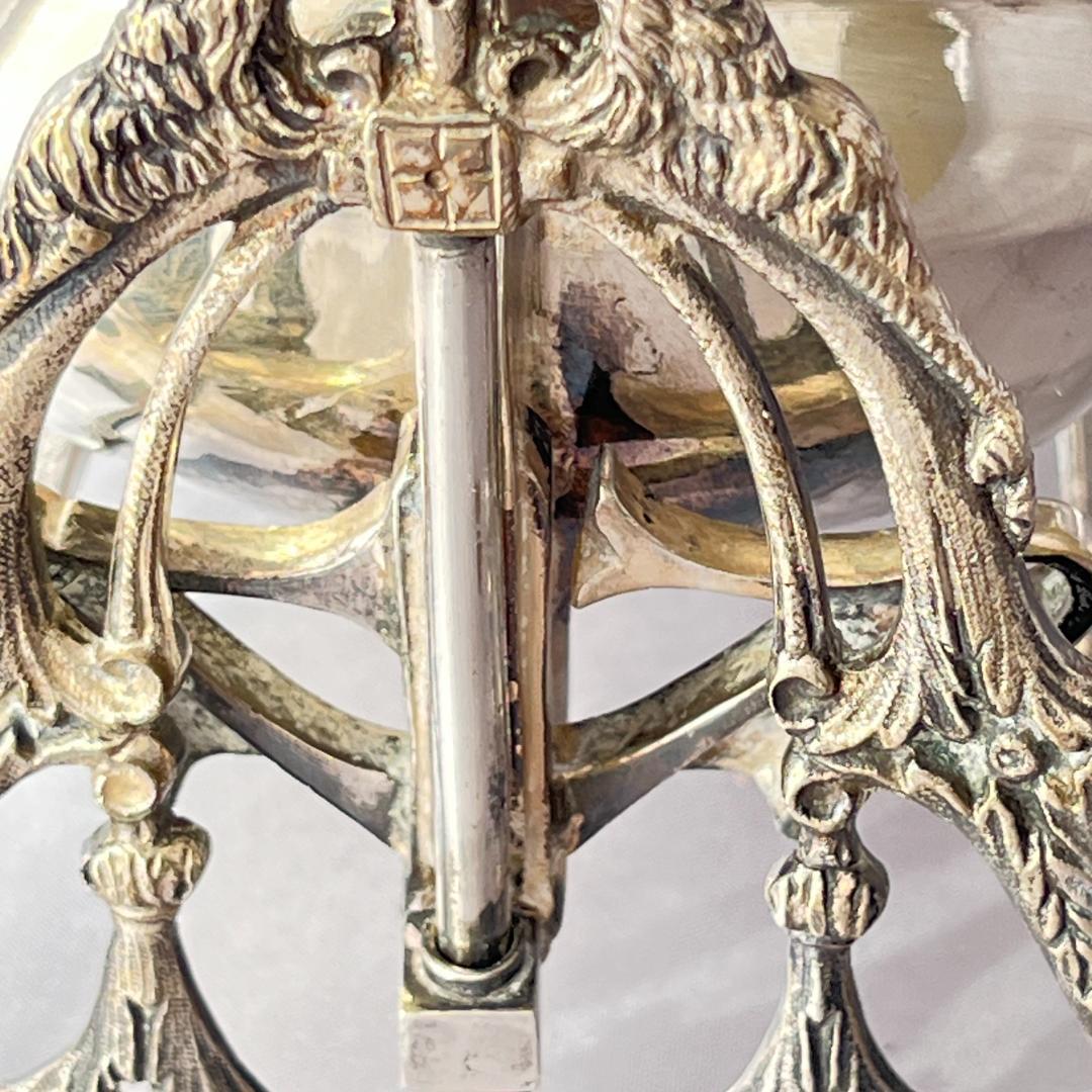 【英国】 ビクトリアン グリフィンのビスケットウォーマー【シルバープレート】