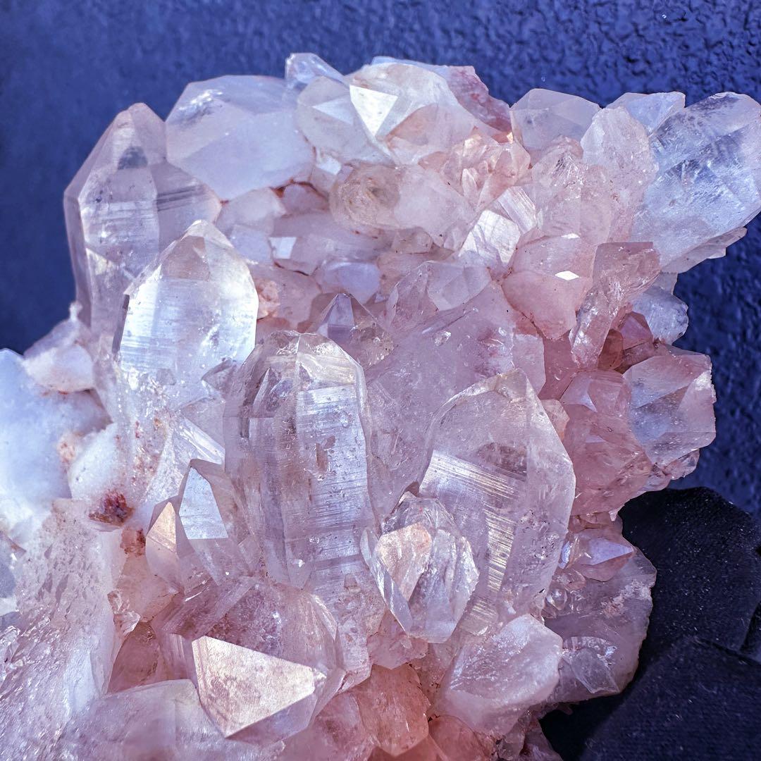 希少❗️超綺麗♡レインボー☆超強いパワー ピンクヒマラヤ水晶 クラスターA1441