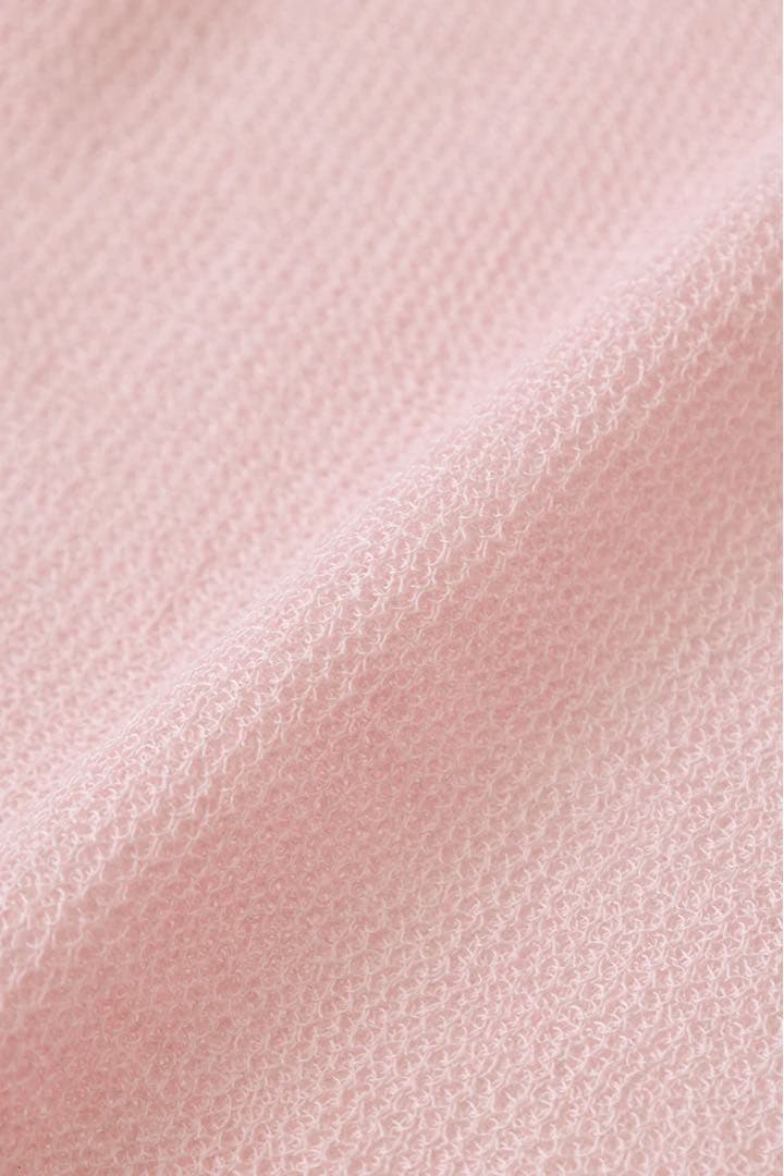 クラネ SHEER ROLLED EDGE KNIT CARDIGAN ピンク