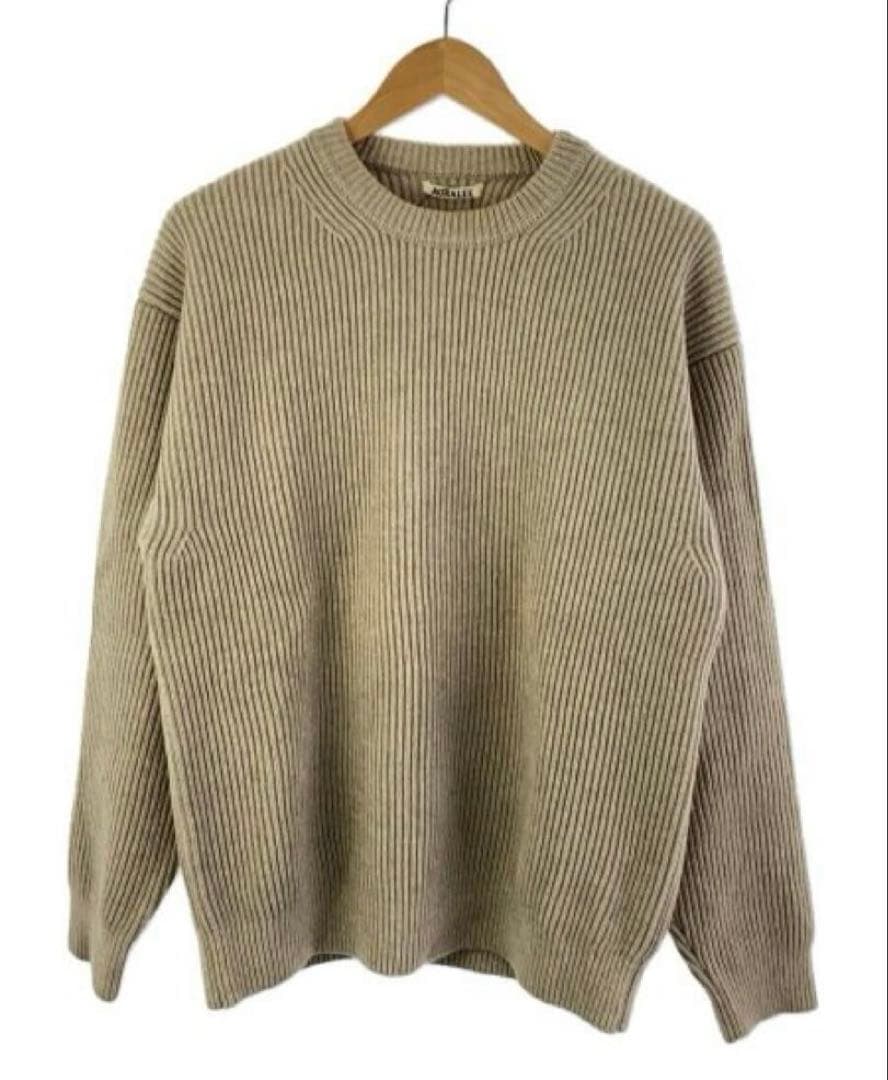 トップス AURALEE CASHMERE WOOL RIB KNIT BIG P/O 5