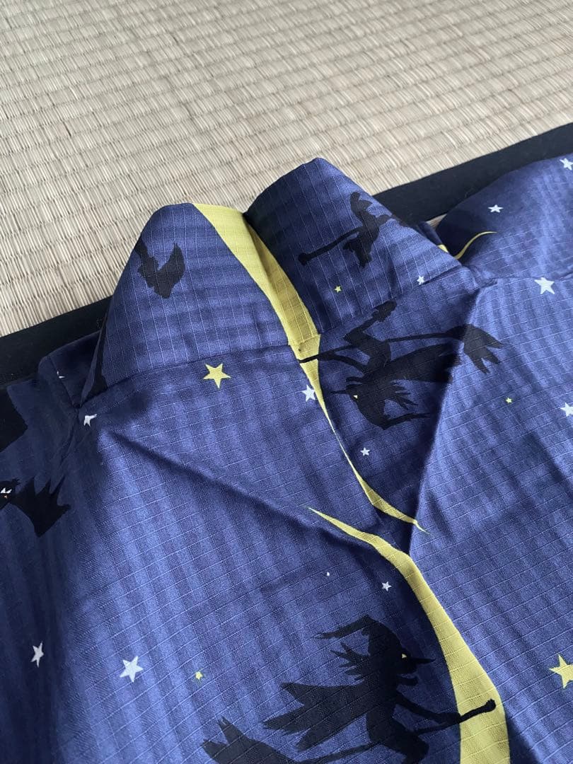 夏のセール10.000→8000円　浴衣　未使用　ネイビー　ハロウィンみたいな柄