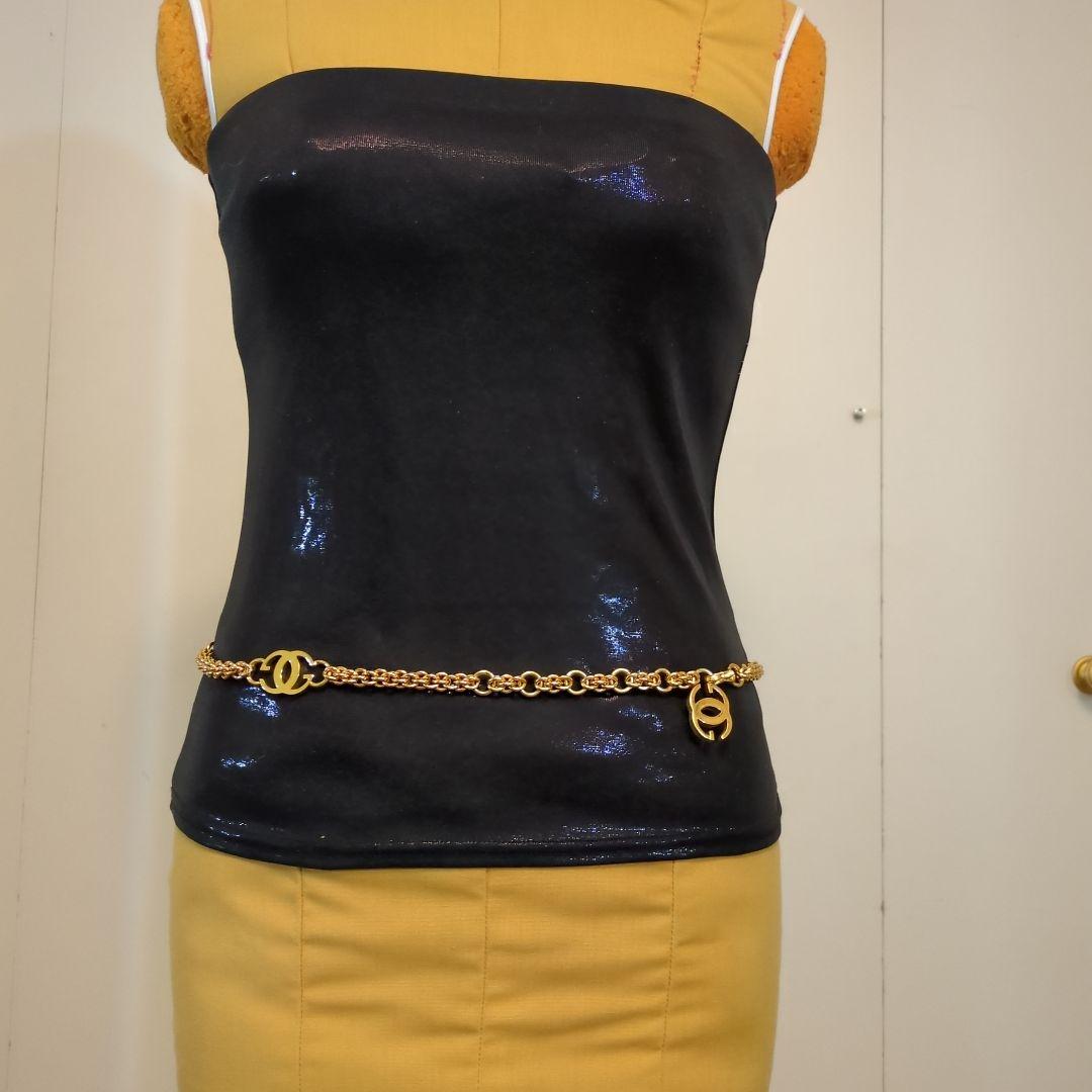 GUCCI　グッチ　チェーンベルト　ダブルG　インターロッキング　ゴールド