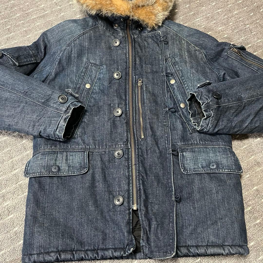 名作】00s OLD GAP オールドギャップ　デニム　N-3B Y2K ファー