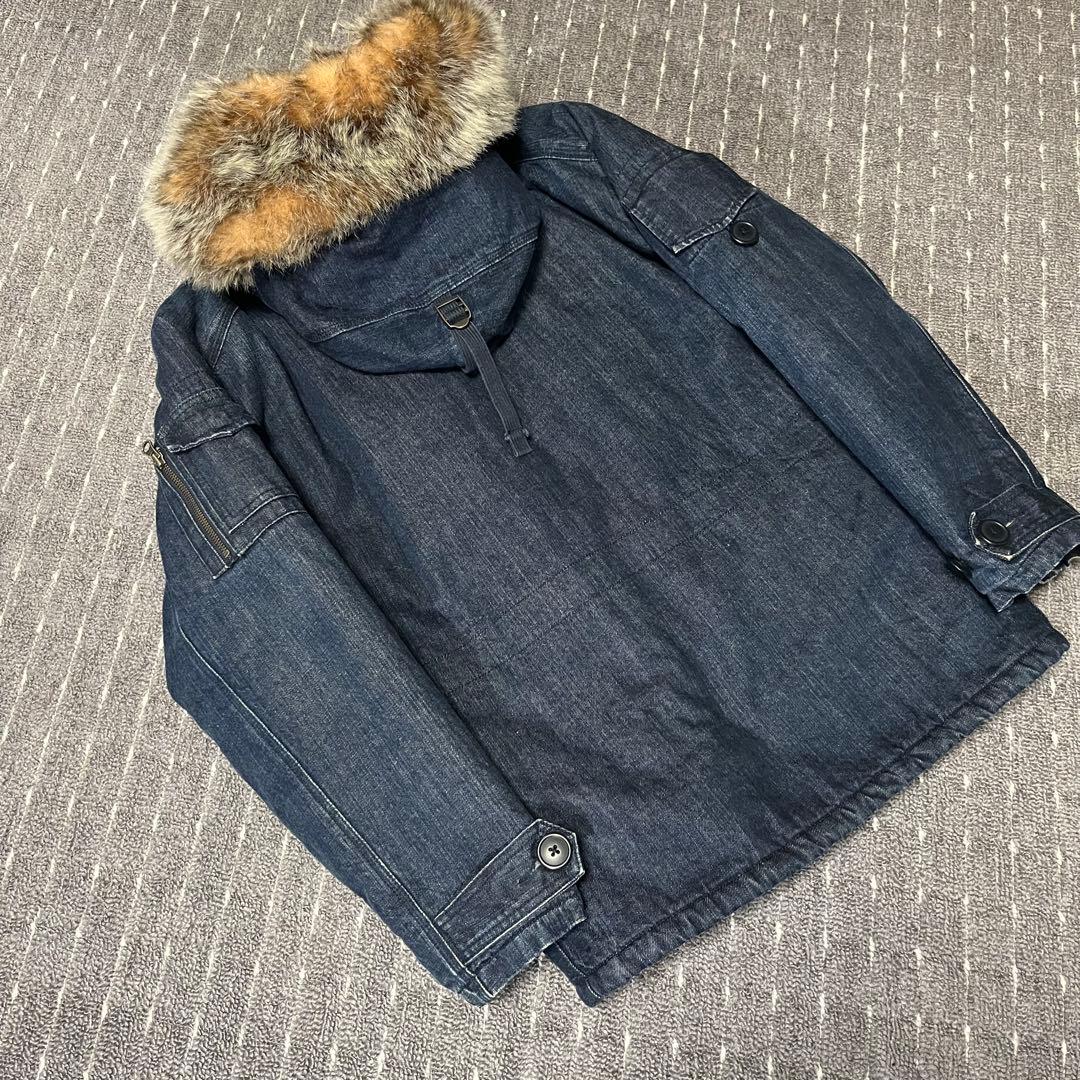 名作】00s OLD GAP オールドギャップ　デニム　N-3B Y2K ファー