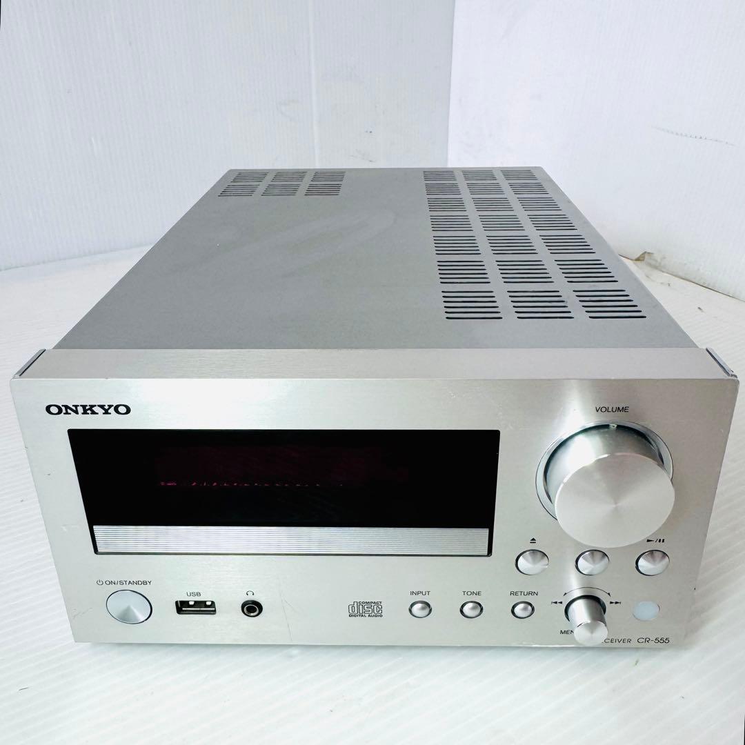 ONKYO オンキョー CDチューナーアンプ CR-555(S) リモコン付