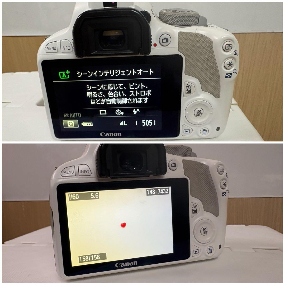 大人気⭐️ホワイト 一眼レフ Canon kiss X7⭐️高性能レンズ⭐️スマホ転送