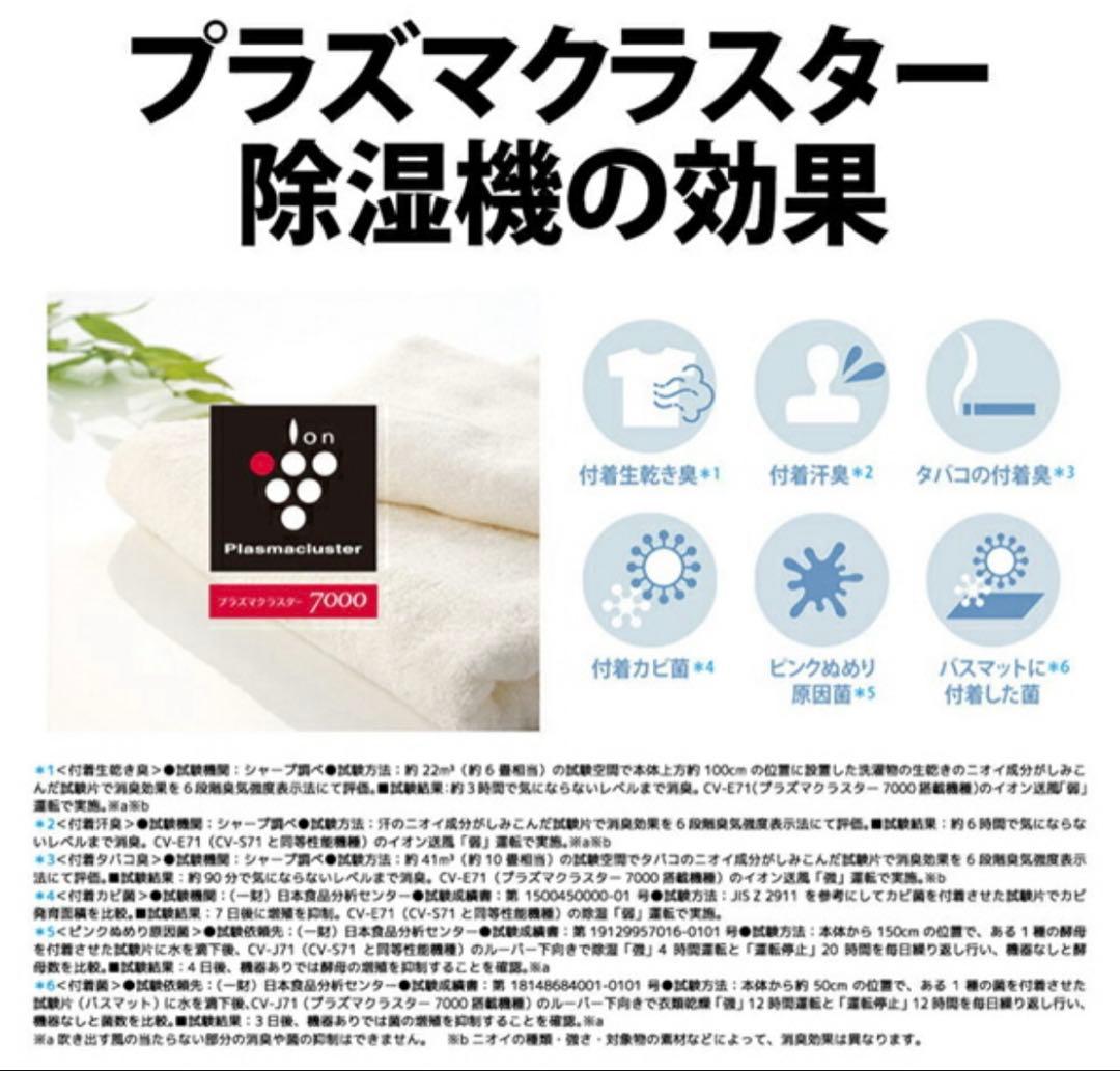 SHARP 除湿機 コンパクト ホワイト　衣類乾燥除湿機