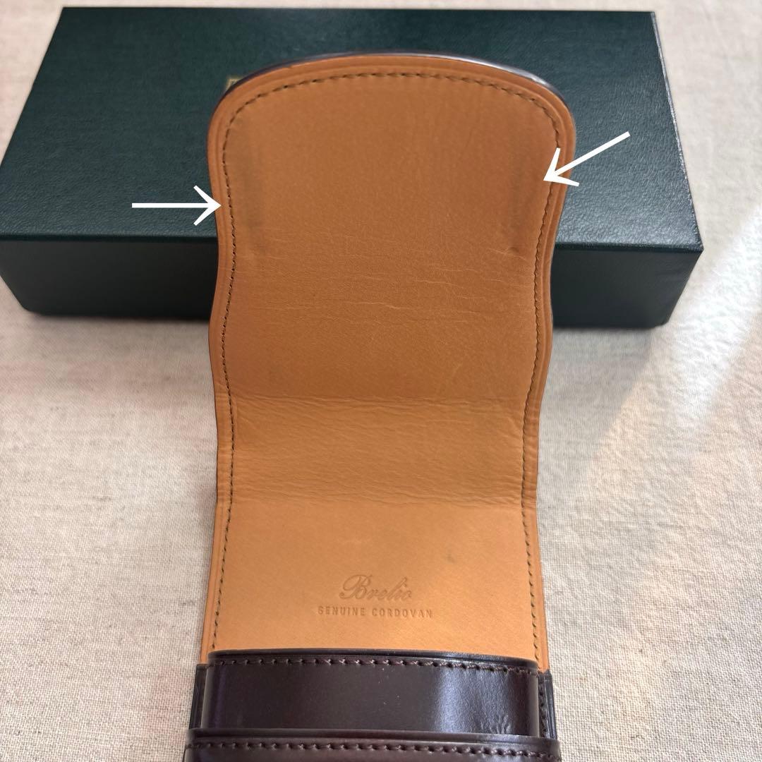 コードバンペンケース 肉盛り3本差しBrelioブレイリオBrelio 廃盤品