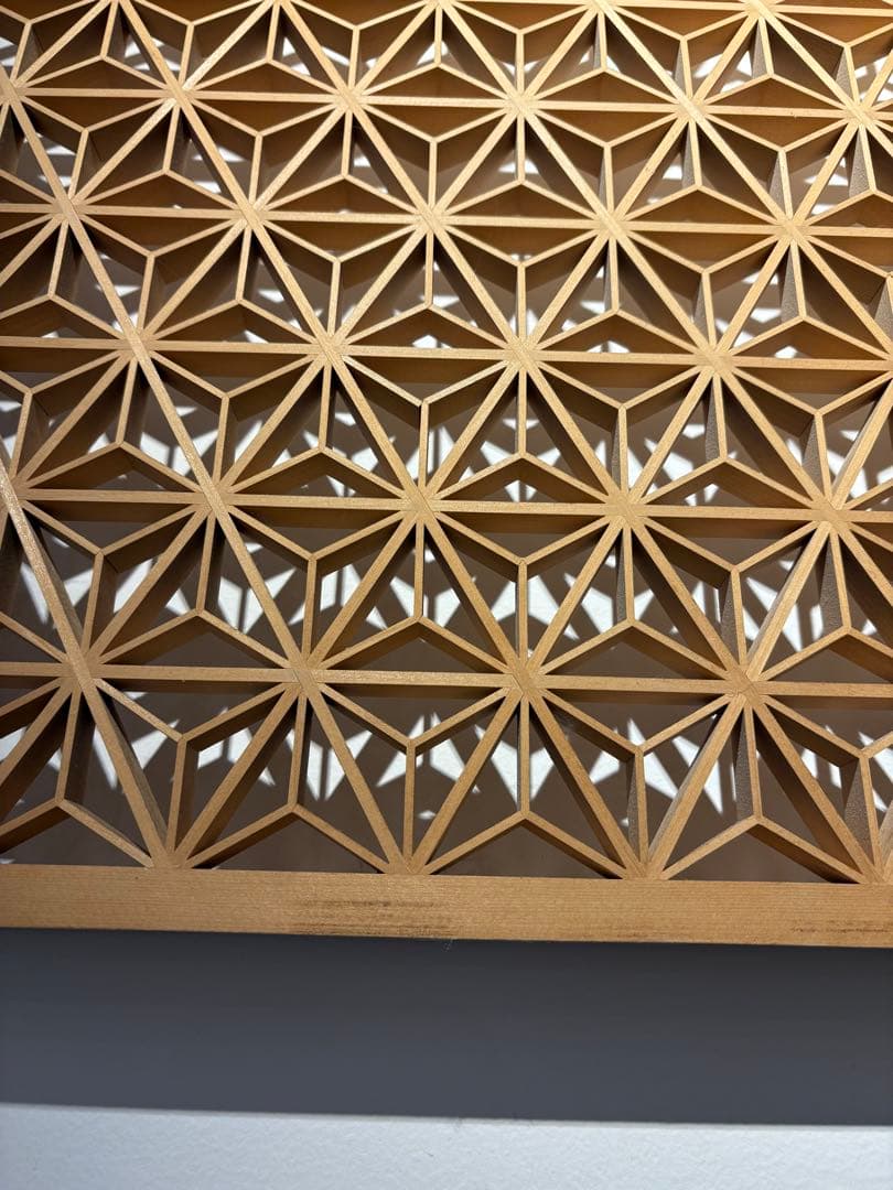 日本の伝統工芸「組子細工」　装飾パネル　3枚セット