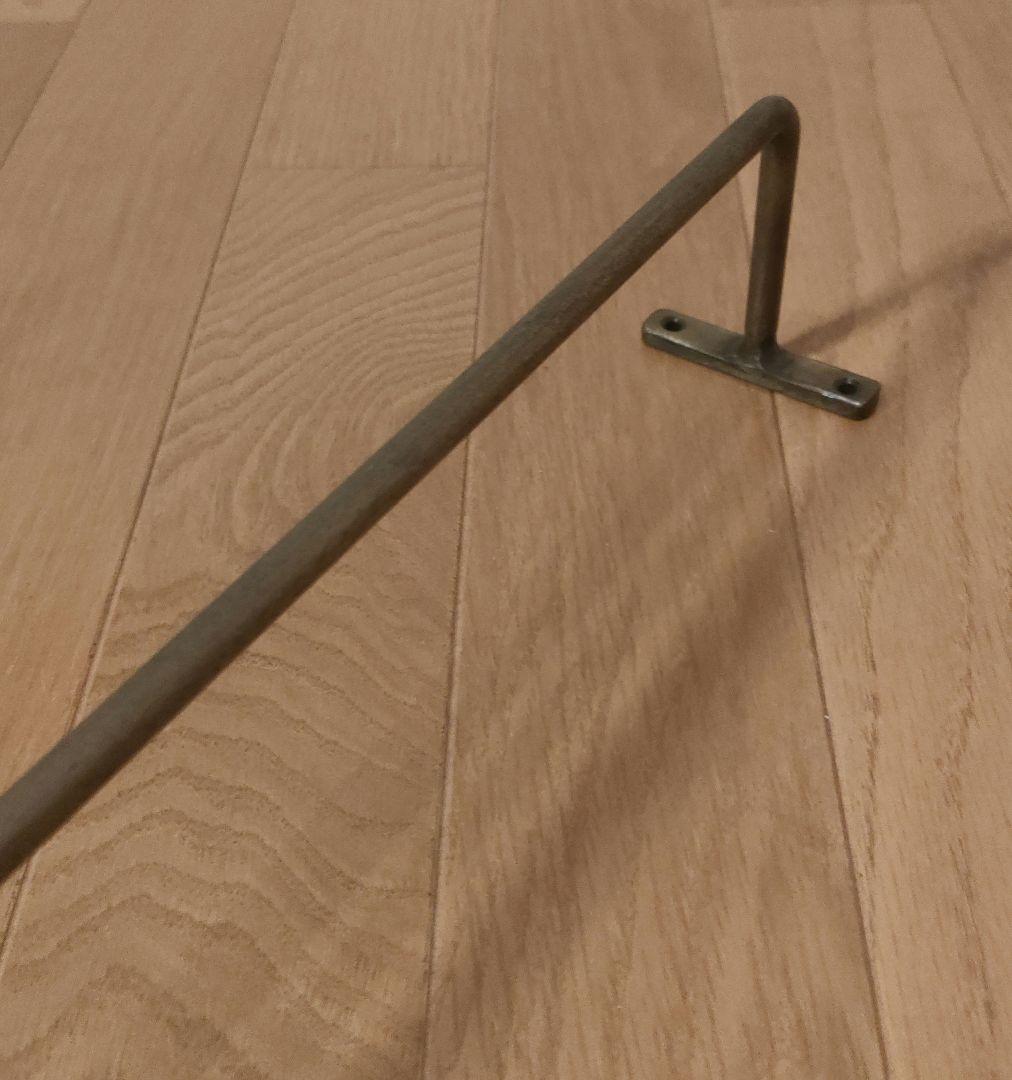 アンティーク 真鍮製 タオルハンガー ロング 幅75×高さ7.7cm レトロ