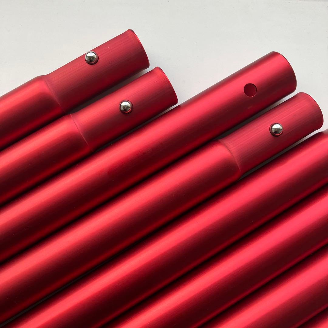 スノーピーク　ウイングポール　レッド　280cm 2本セット