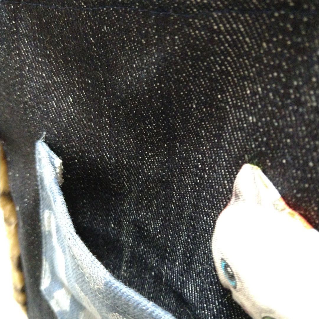 ゆ*ら様 コヤンイサムチョン☆スクエアトートバッグ　デニム＆ヒョウ柄ボア　オッド