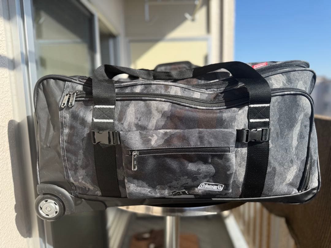Coleman 大容量 ブラック迷彩(カモフラージュ柄)キャリーカート