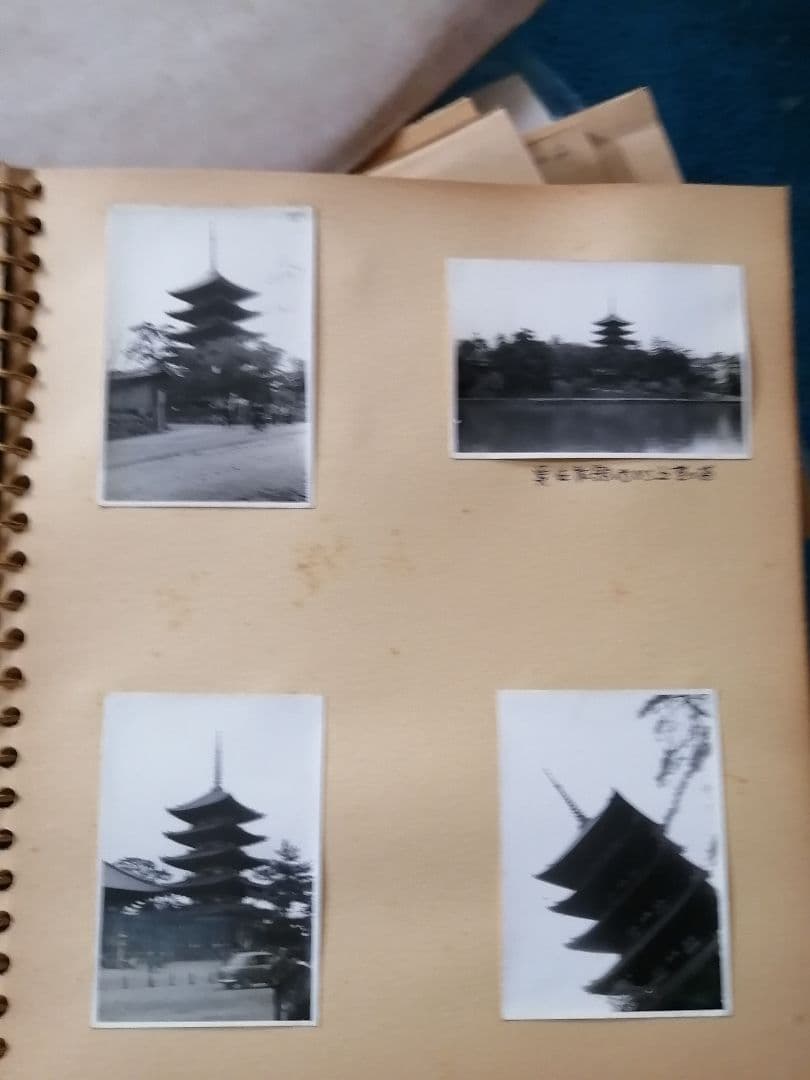 W 金閣寺の写真アルバム　昭和レトロ写真　モノクロ　京都　奈良　風景　寺院