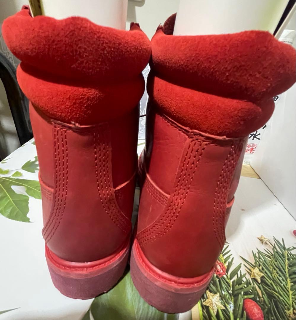 ティンバーランド⭐︎新品6インチプレミアムウォータープルーフブーツ限定レッド25