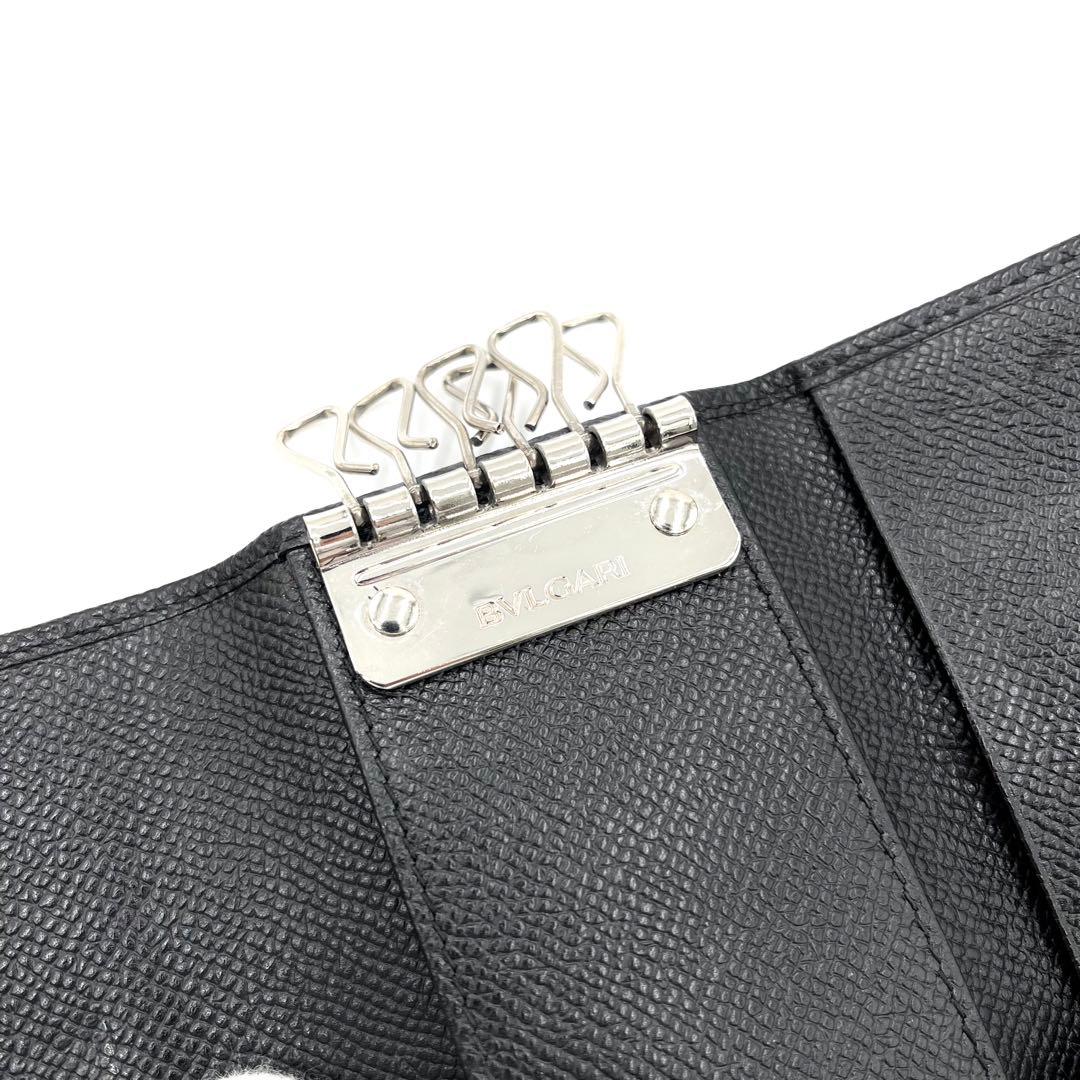 【未使用保管品】ブルガリ ビーゼロワン 6連 キーケース ロゴクリップ レザー